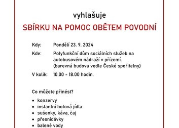 Jičínská charitní sbírka na pomoc obětem povodní